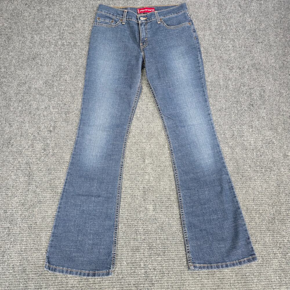 Vintage Levi's 518 Superlow Jeans Womens 5 Jr M 29x32 Blue Bootcut Low Rise Y2K